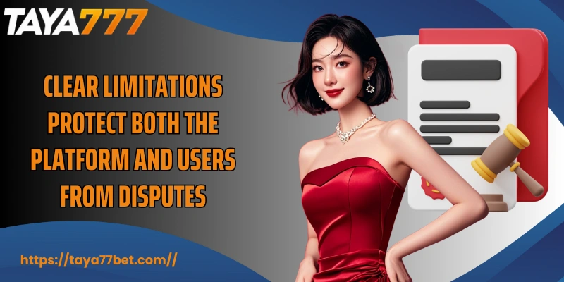 Clear limitations protect both the platform and users from disputes