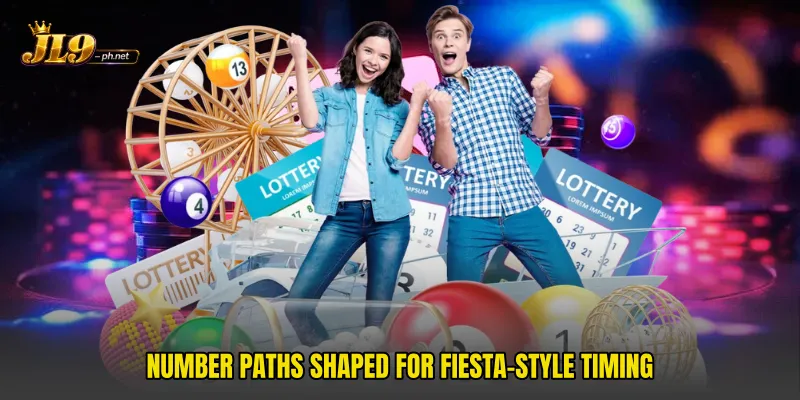 Number paths shaped for fiesta-style timing